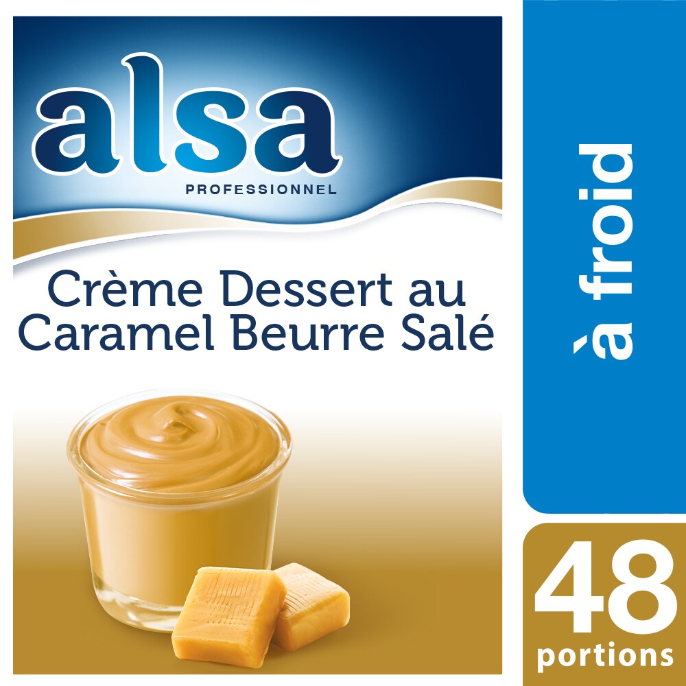 Crème dessert au Caramel Beurre Salé à froid 800 g 48 portions - Une touche de sucré est une touche de plaisir